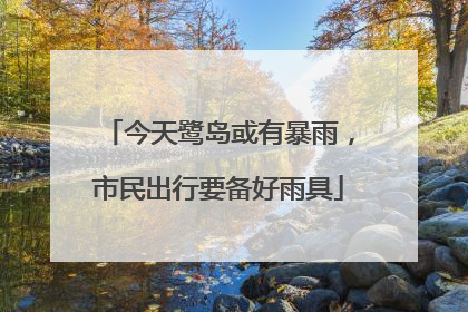 今天鹭岛或有暴雨，市民出行要备好雨具